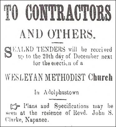 Napanee Standard Dec 6 1866 Adol Church