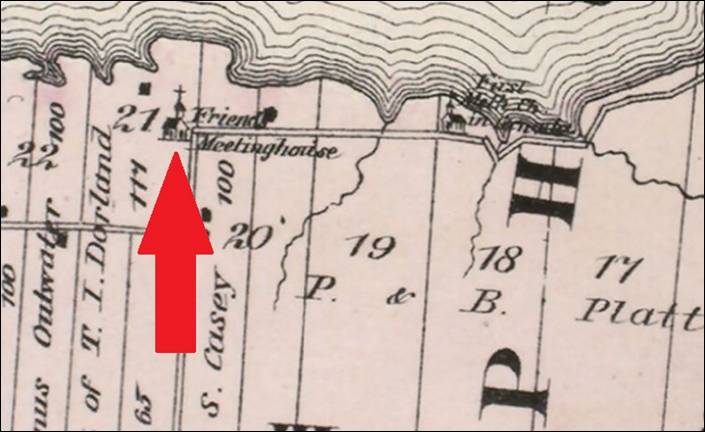 1878 Map Quaker Meeting House