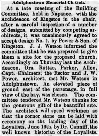 1884 May 8 WBW St Albans Church Building Committee
