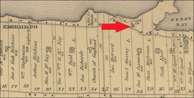 1878 Map Bartholomew Church