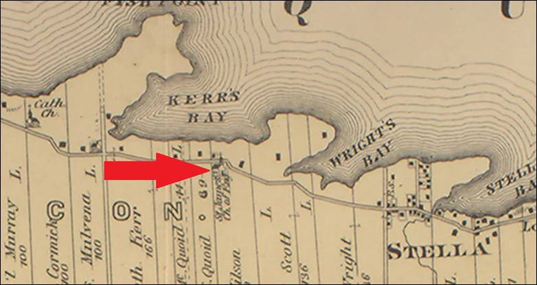 1878 Map St James Chuch