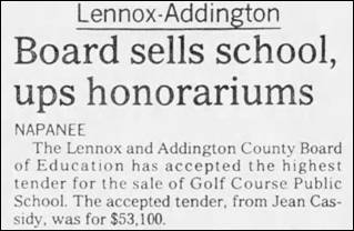 1985 Sept 30 Whig Golf Course School Sold