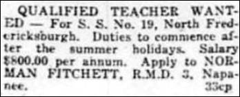 1921 Aug 19 NB Teacher Wanted SS19 NF