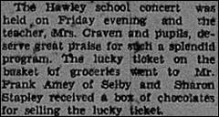 1952 Jan 2 NB Hawley School Concert Xmas 1951